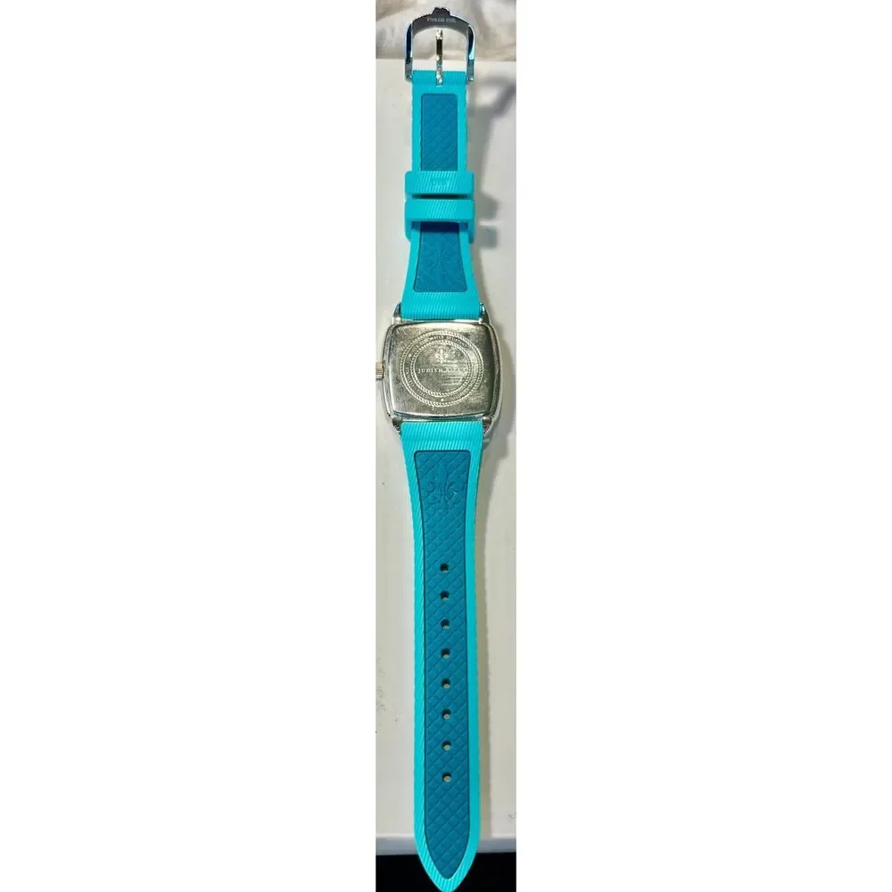 Judith Ripka Turquoise Silicone Watch- New Battery